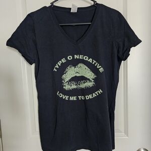 Type O Negative Black Short Sleeve Band Tee Sz Lg "Love Me To Death"